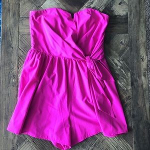 Mustard seed hot pink romper